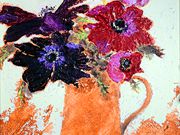 A11WILSHIRE CUP(winner) - 'Anemones in Orange Jug' by Veronica McDermott