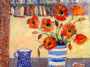 S12COMMENDED 'Mousehole Poppies' by Pat Brown
