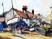 s19FRED TAYLOR CUP (W) 'Pin Mill Boatyard' by Alan Pedder