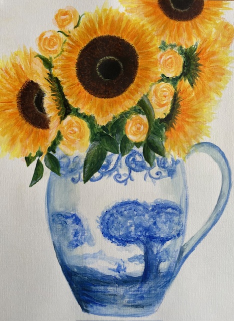 Sunflowers and Spode