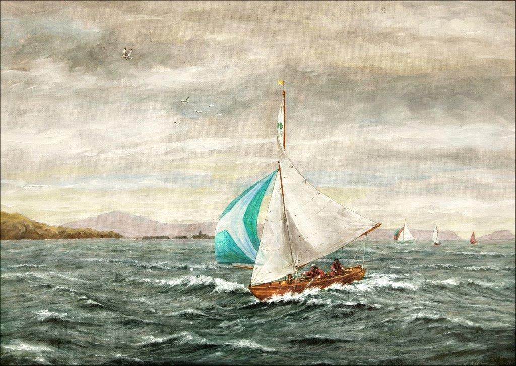 Half Rater running before the wind